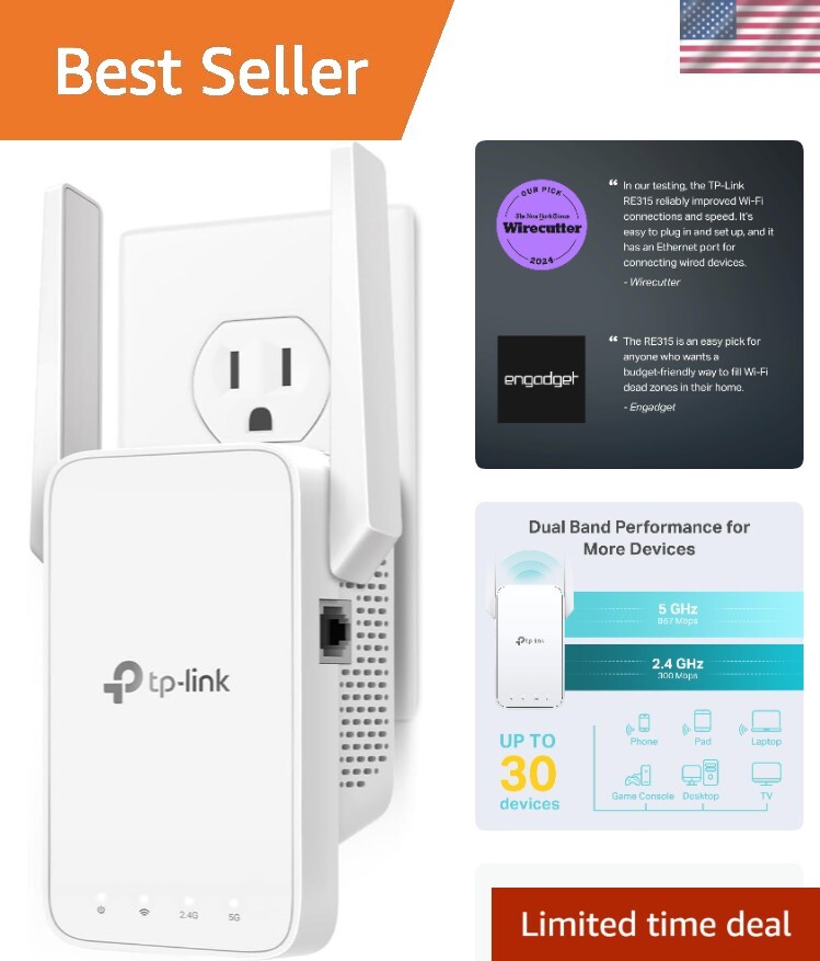 Best-Selling AC1200 WiFi Extender - Fast Dual Band Coverage for Entire Home