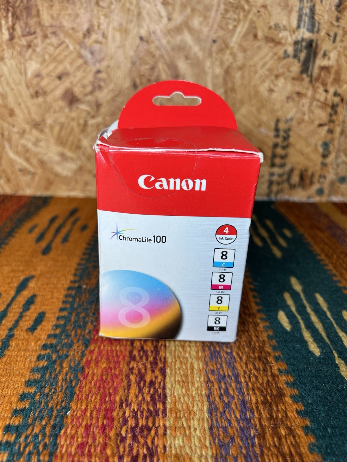 Canon ChromaLife 100 CLI-8 Ink 4 Combo Pack Black Cyan Magenta Yellow SEALED