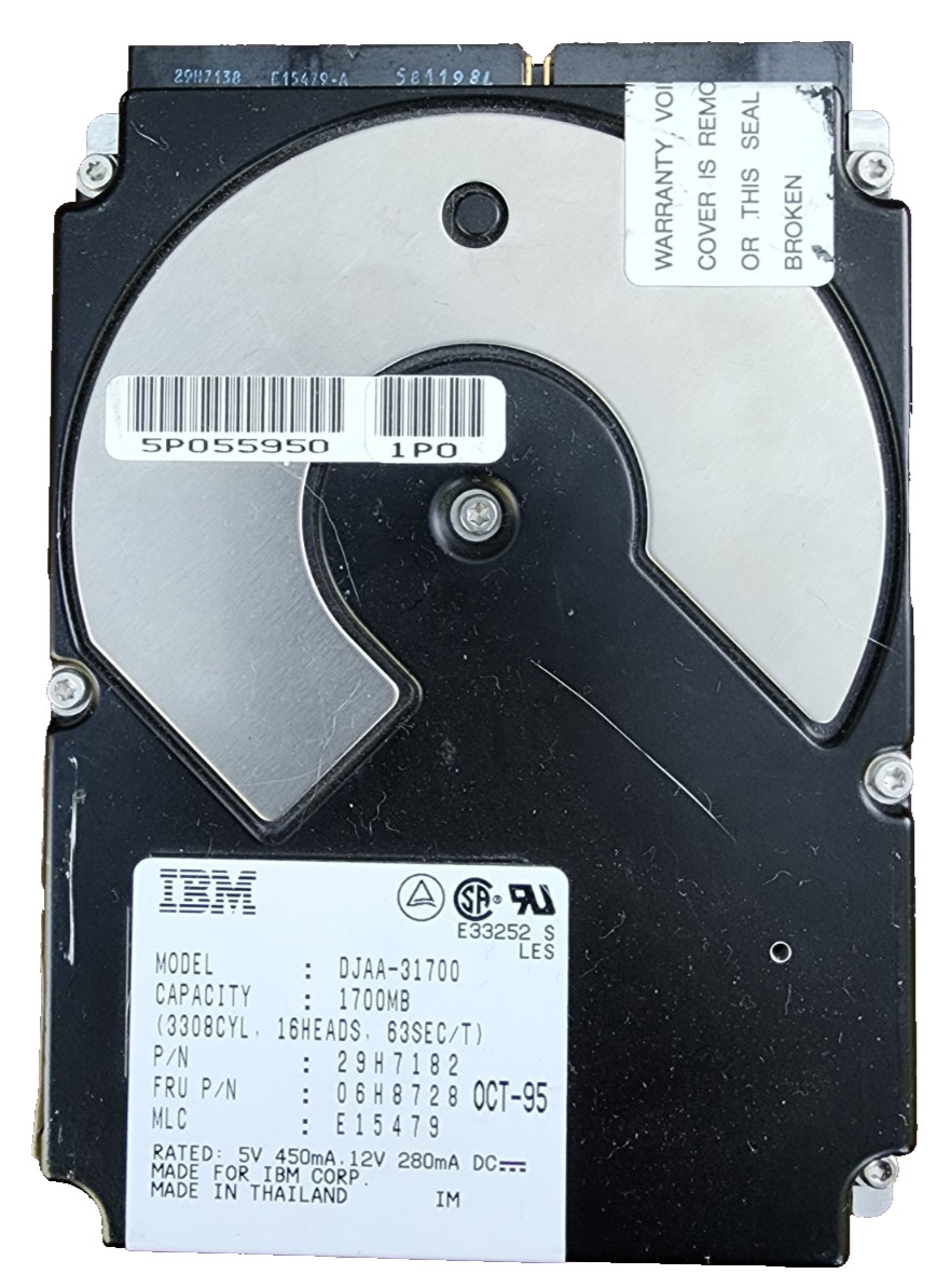 IBM DJAA-31700 1.7GB 3.5" IDE PATA Hard Drive 29H7182 Deskstar Tested Woring
