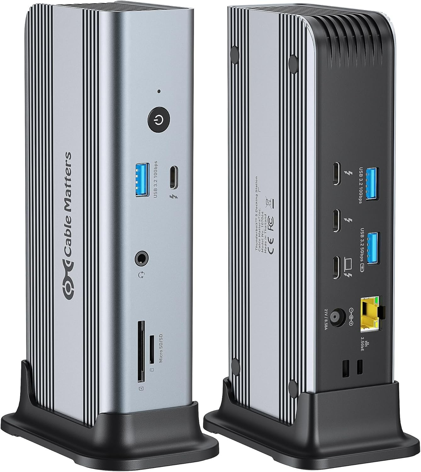 Cable Matters Thunderbolt 5 11-in-1 3x TB5 USB-C 2.5G Ethernet SD Docking Hub
