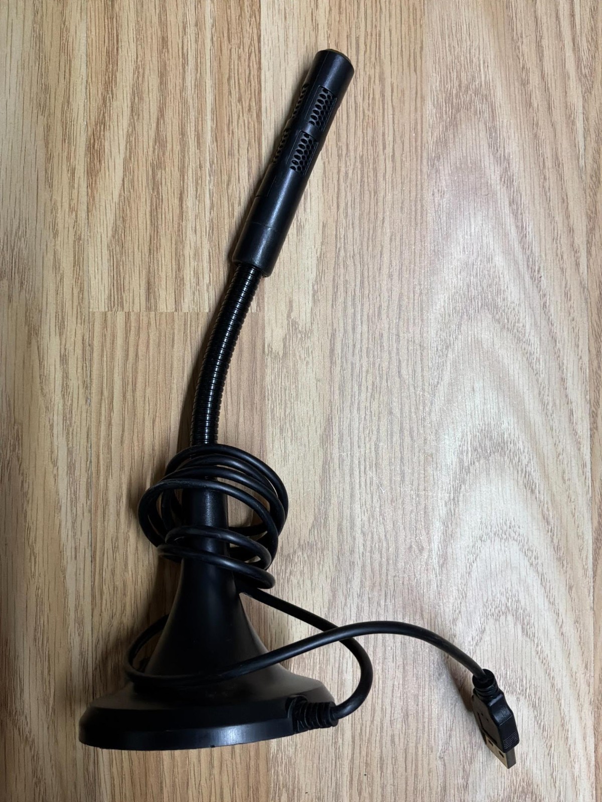 USB Desktop Gooseneck Microphone Flexible Stand Mic for PC Laptop Black 
