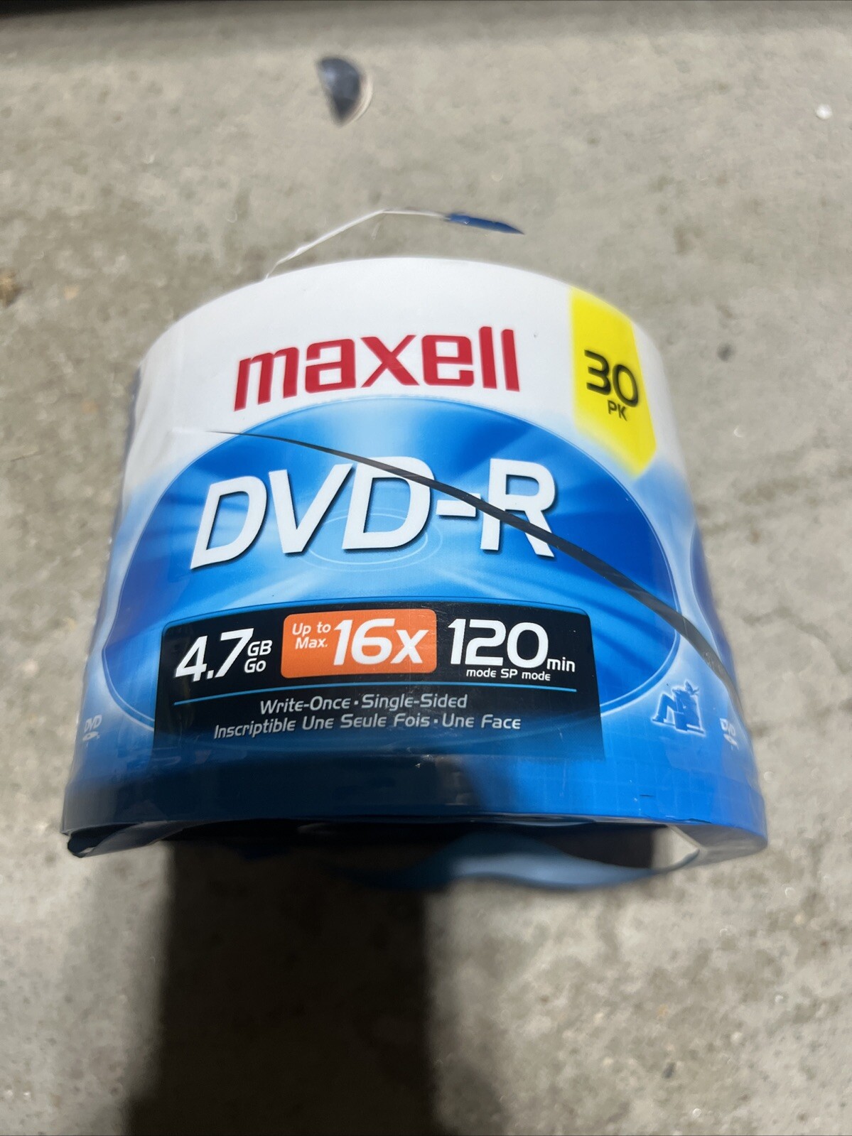 Maxwell 30 Pk Dvd-R 4.7 gb recordable DVD.  