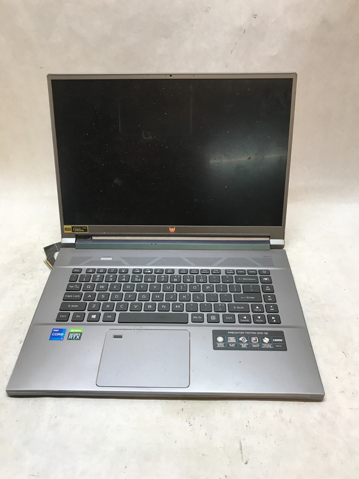 Acer Predator Triton 500 SE 15" Chassis+Screen NO MOTHERBOARD For Parts AS IS DW
