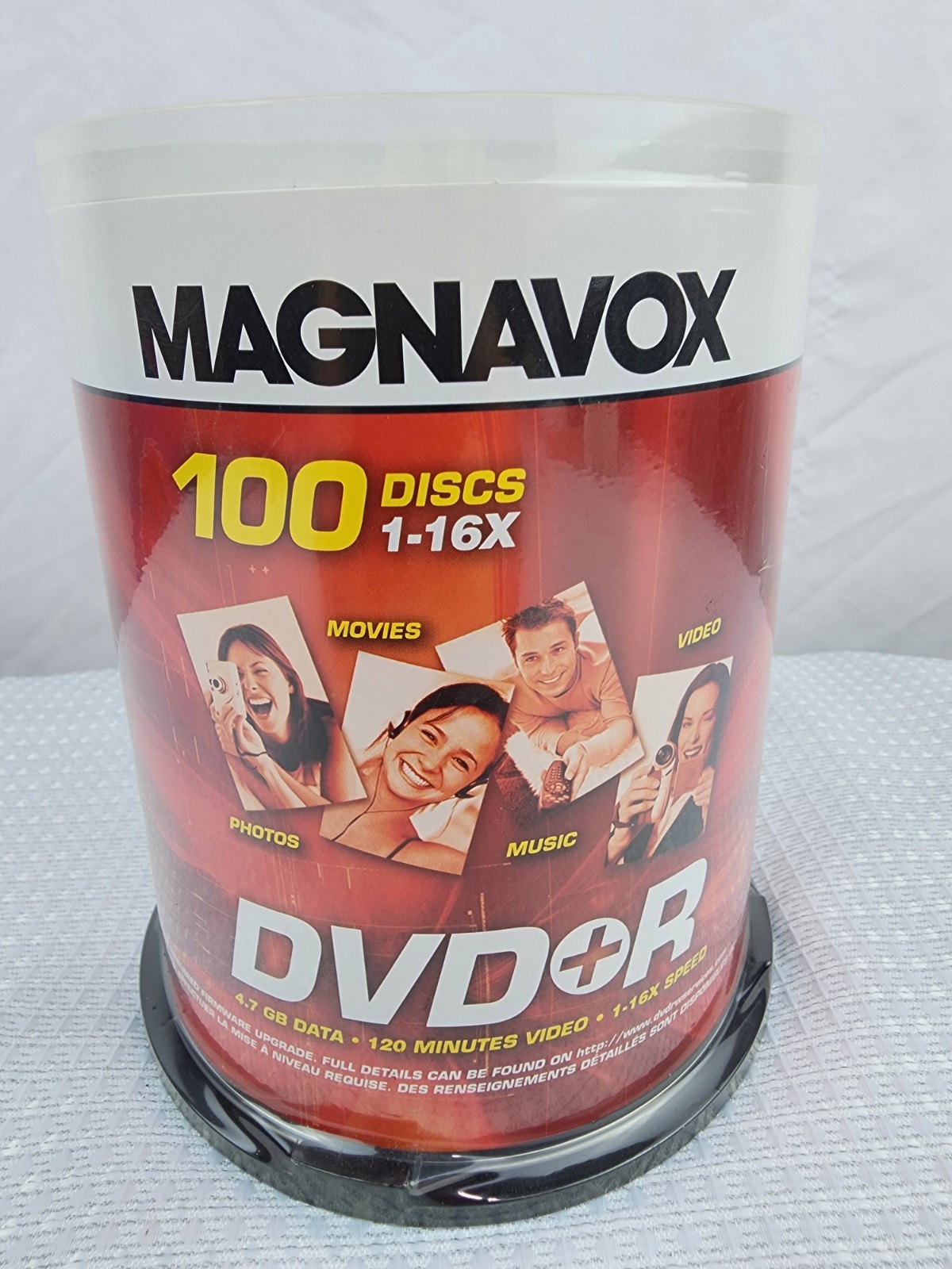 Magnavox DVD+R 100 Pack | 1-16x | 4.7 GB | 120 Min | Sealed