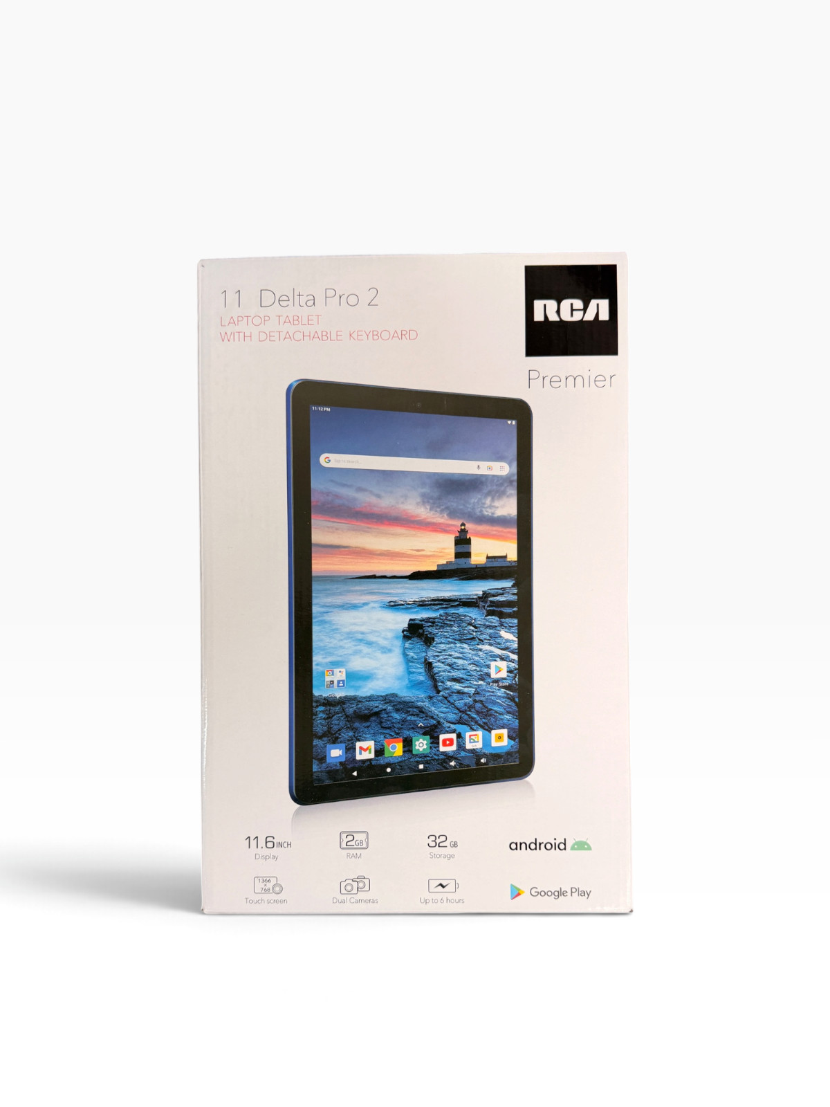 New RCA 11 Delta Pro 2 In 1 Tablet 11.5" with Detachable Keyboard Blue Marble