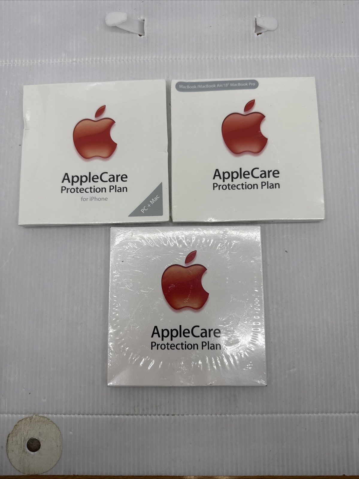 Lot of 3 Vintage AppleCare Protection Plan Boxes iPhone MacBook Seal