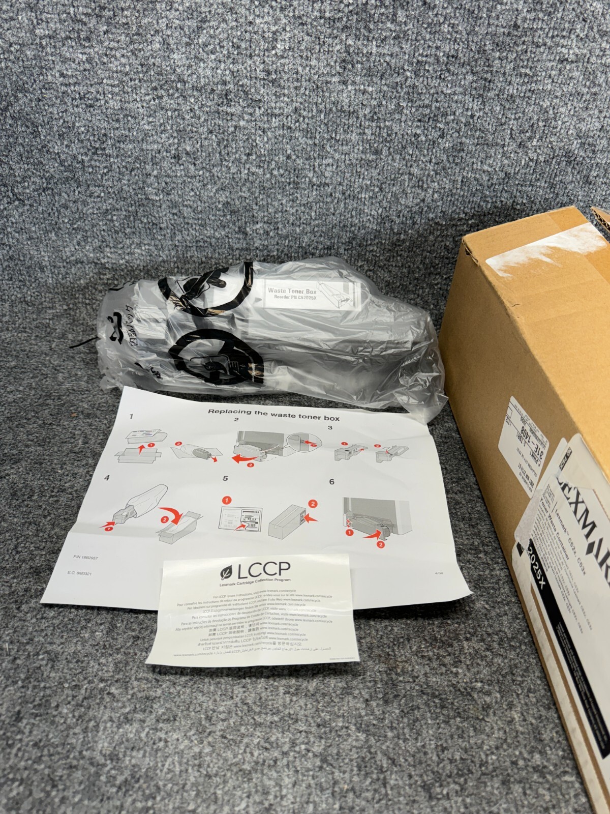 original Lexmark Resttonerbehälter C52025X Waste Container C52x C53x A-Ware