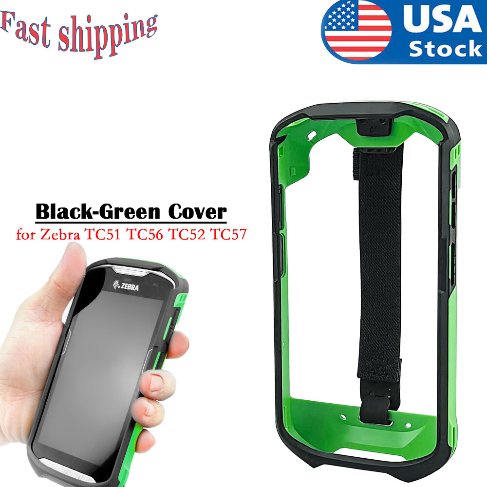 SG-TC5X-EXO1-01 Black-Green Protective Cover Boot for Zebra TC51 TC56 TC52 TC57