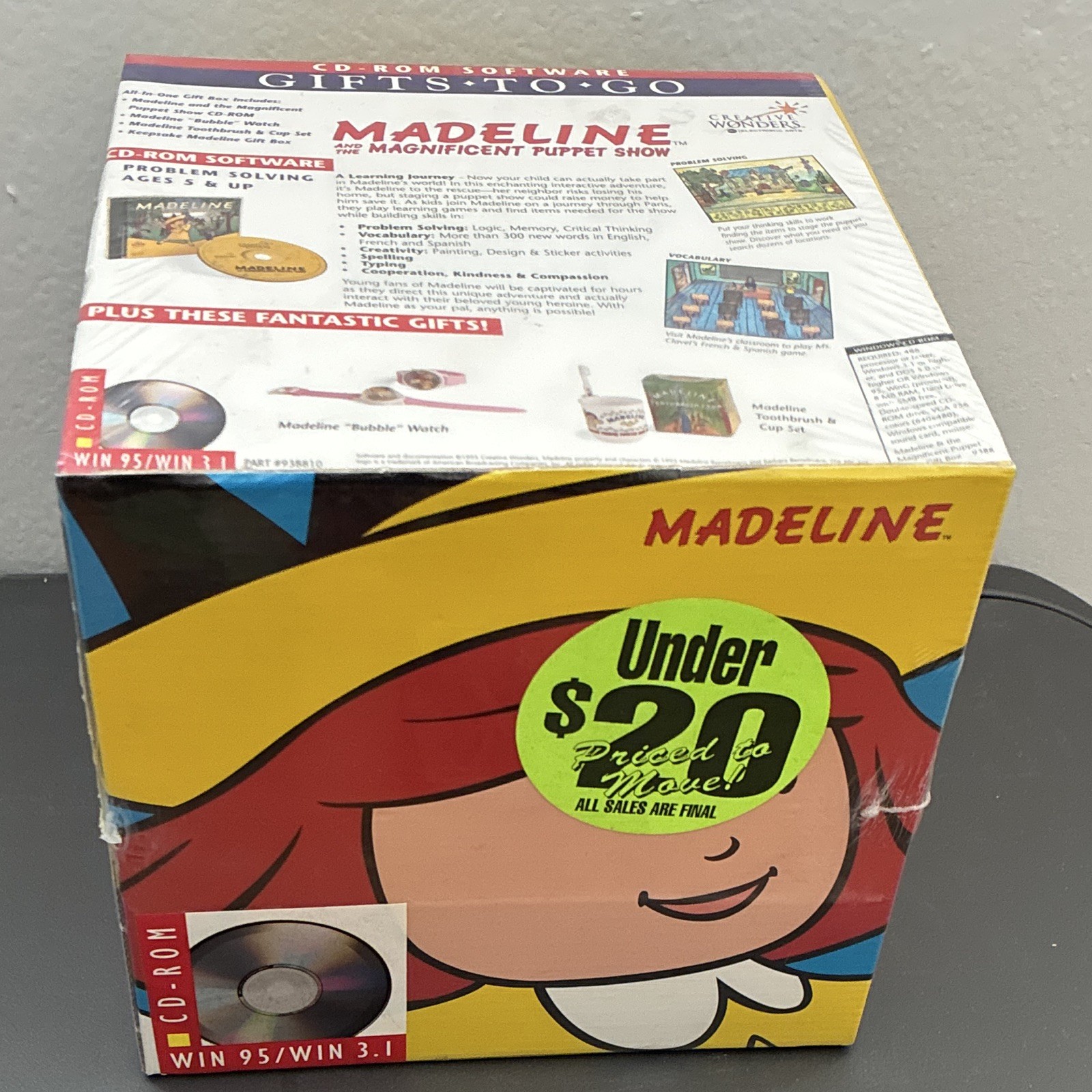 Creative Wonders Madeline Magnificent Puppet Show CD Win 3.1/95