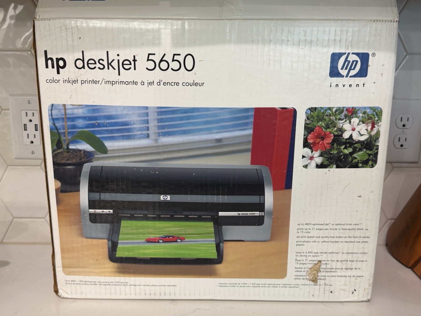 HP DeskJet 5650 Workgroup Inkjet Printer C6490A with OEM AC Adapter