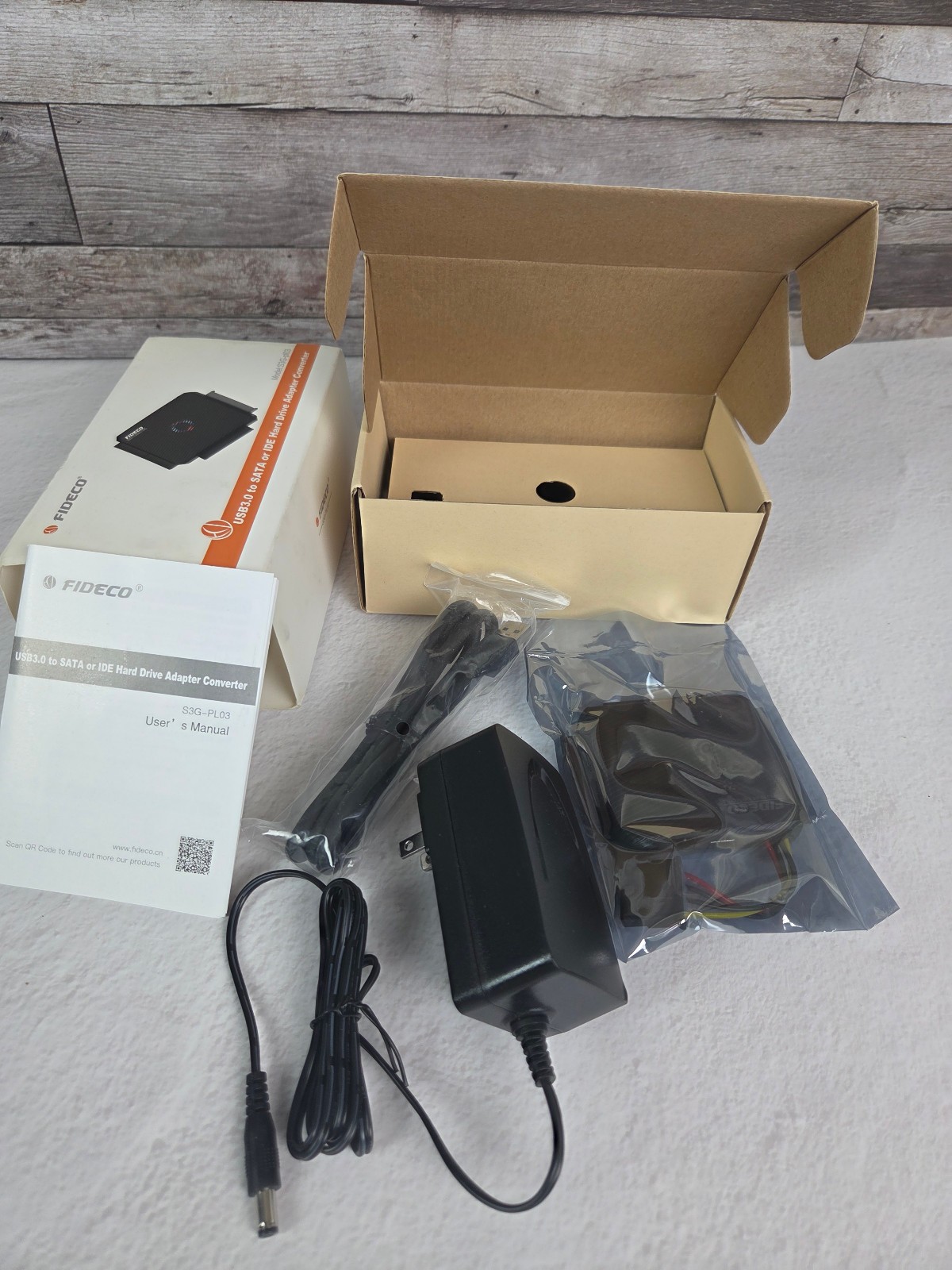 FIDECO S3G-PL03 USB 3.0 to SATA IDE Adapter Converter One Touch Backup