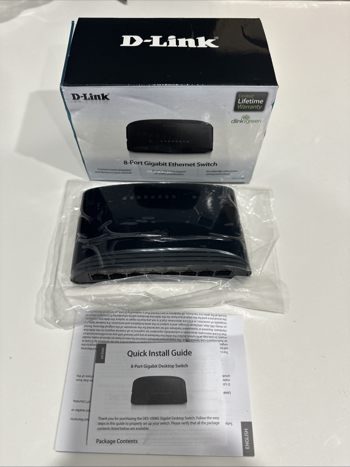 D-Link  DGS (DGS-1008G) 8-Ports External Ethernet Switch