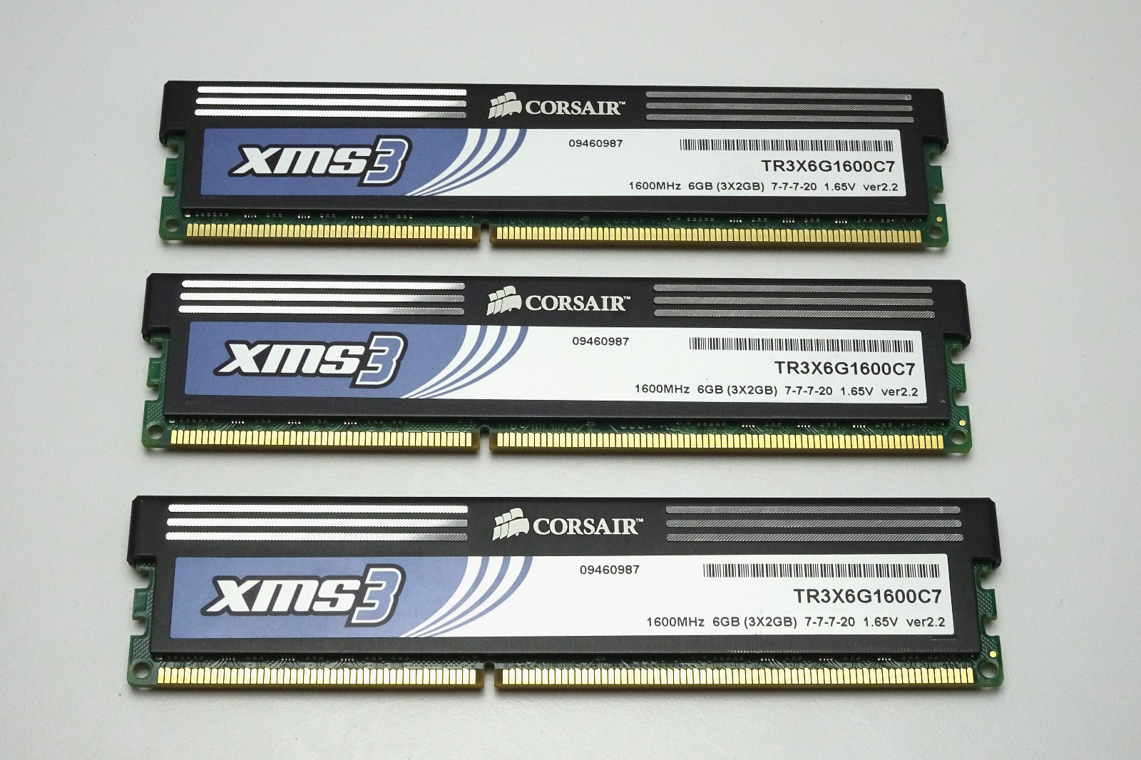Corsair XMS3 6GB (3 x 2GB) 1600 MHz DDR3 RAM | Model TR3X6G1600C7
