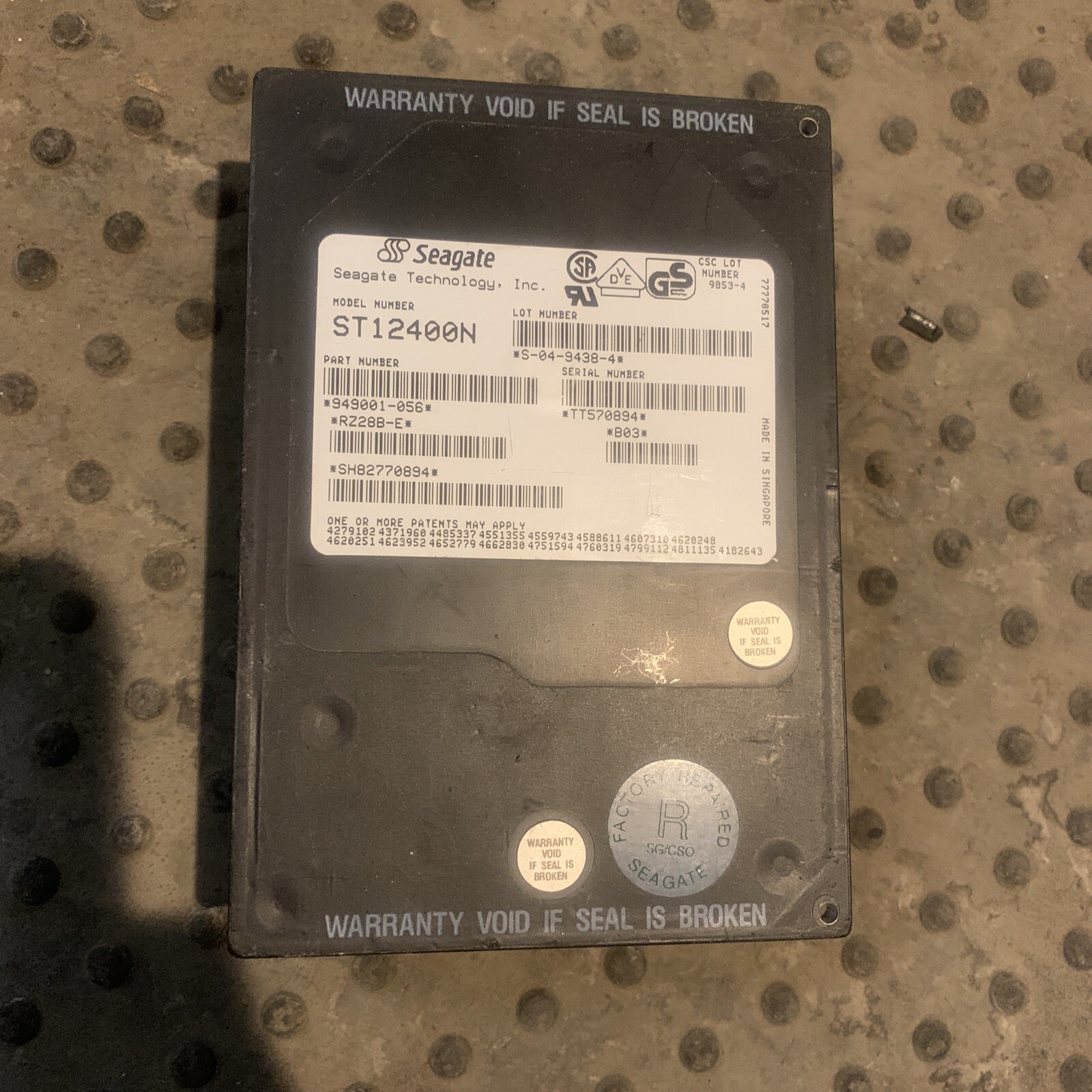 HDD SEAGATE HAWK ST12400N 2.1GB 5.4K 50-PIN 3.5''