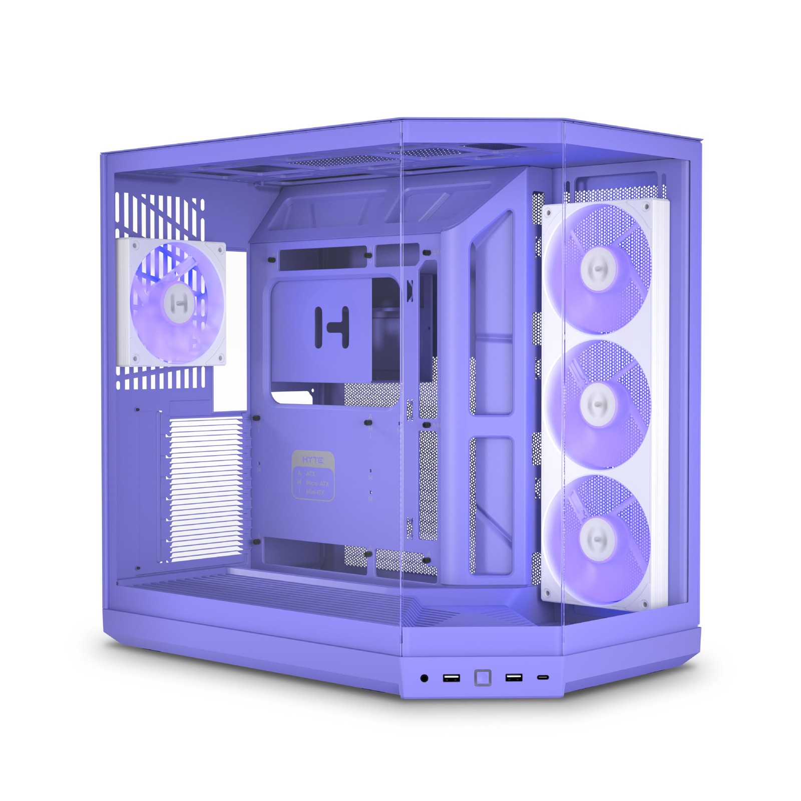 Hyte CSHYTEY50RGBTM Y50 RGB Mid-Tower Case with 4 ARGB Fans