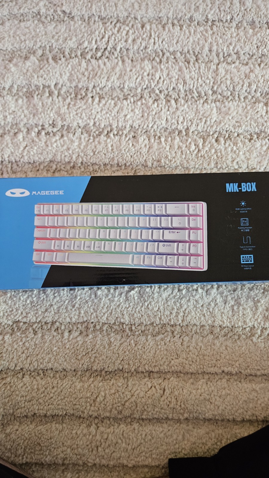 Magegee MK-BOX Gaming Keyboard USB Plug And Play White