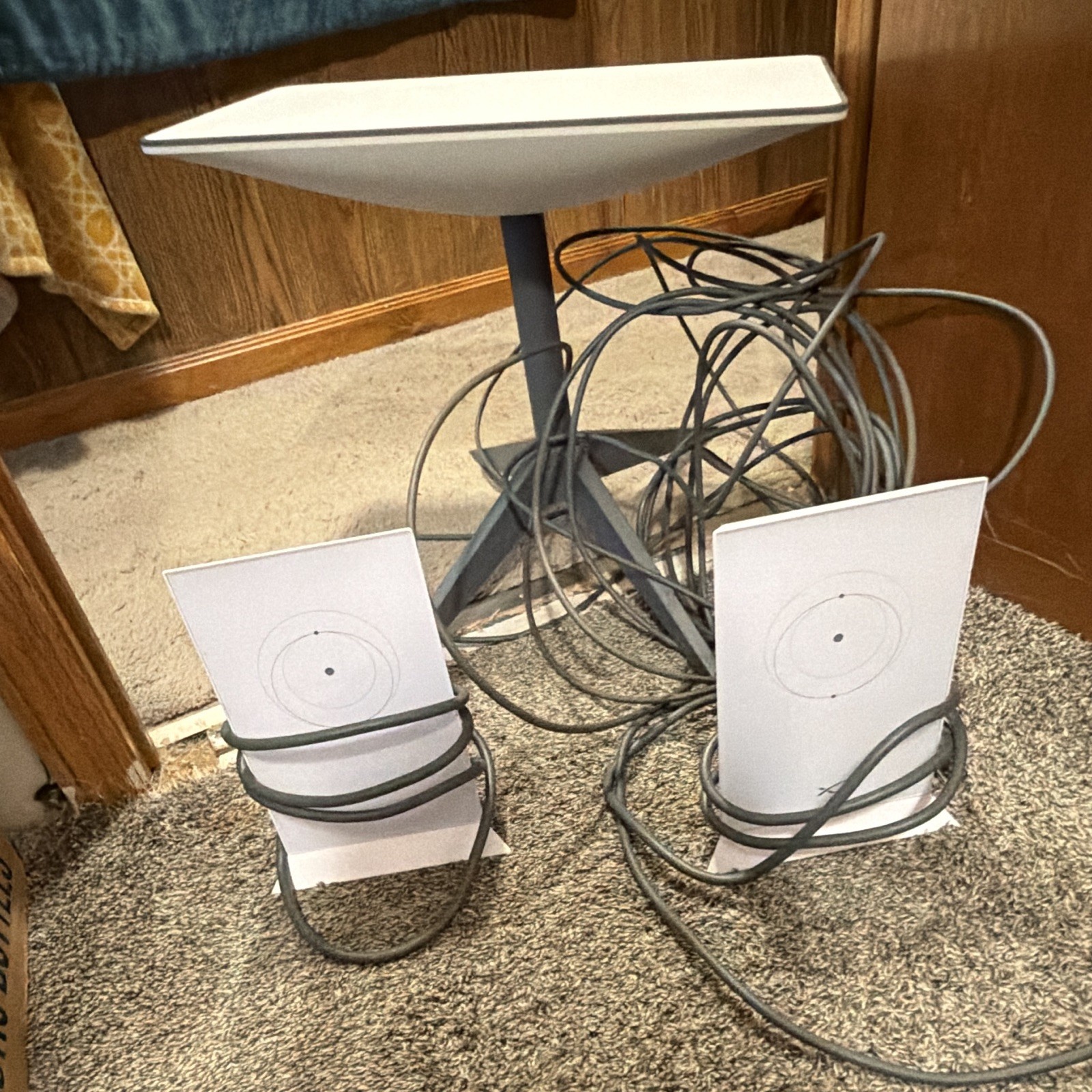 Starlink satellite dish an 2 routers an an Ethernet adapter gen 2