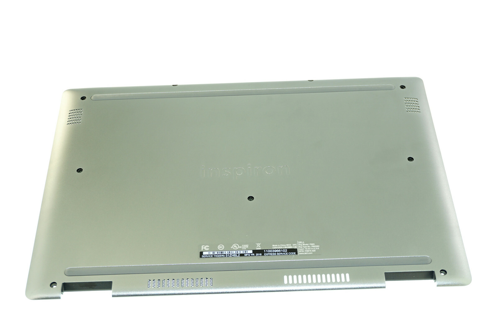 YKV69 460.0EK03.0001 GENUINE OEM DELL BASE COVER INSPIRON 13 7375 P69G (A)(BA32)