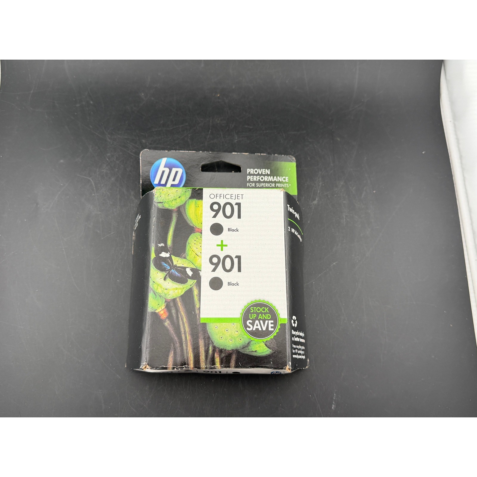 HP 901 Black Ink Cartridges Twin Pack CZ075FN-OfficeJet, J4580 J4680 4500, NEW