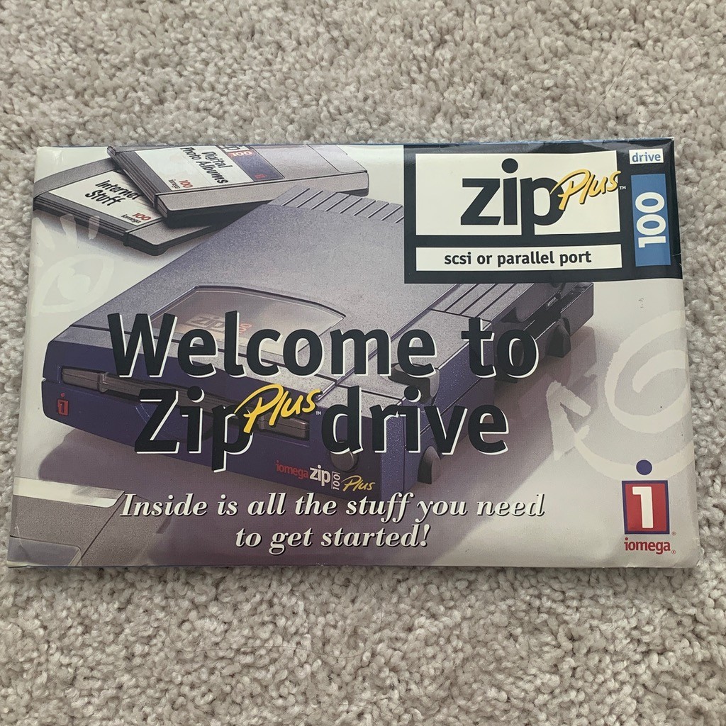 Iomega Zip Plus 100 SCSI Parallel Port Welcome Starter Kit Software Envelope