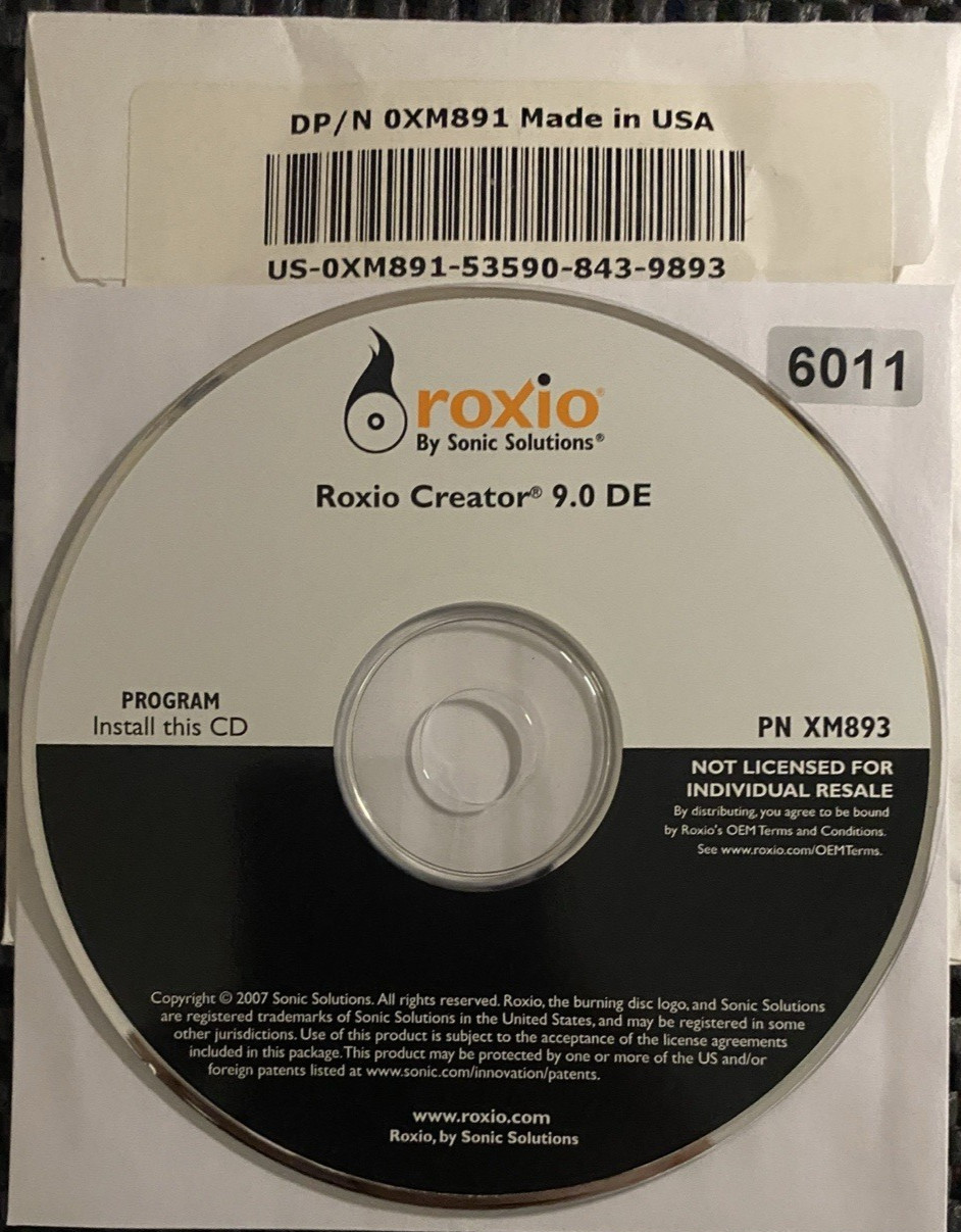 VINTAGE SOFTWARE | ROXIO CREATOR V9.0 DE by SONIC SOLUTIONS