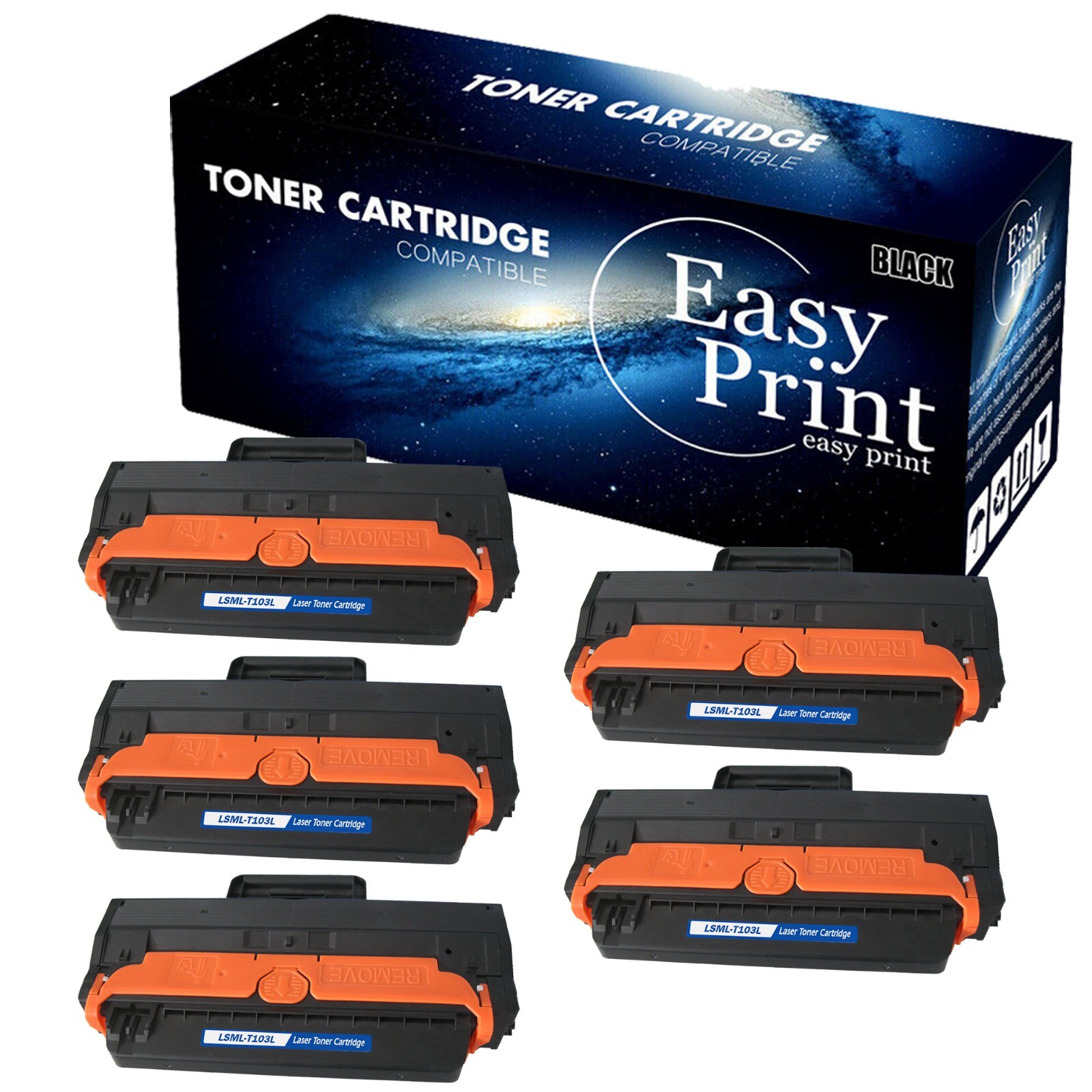 5-Pack 103L Toner Cartridge MLT-D103L For ML-2951D ML-2955ND ML-2950ND ML-2951ND
