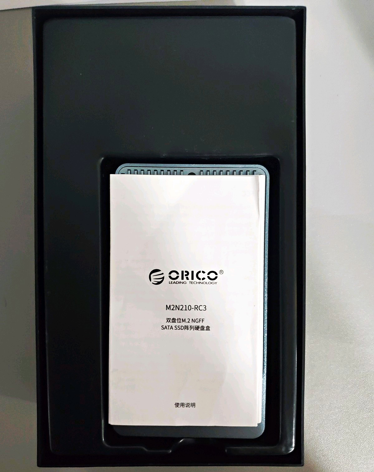 ORICO M2N210-RC3 Dual-Bay M.2 SATA SSD Enclosure Case USB-C Gray