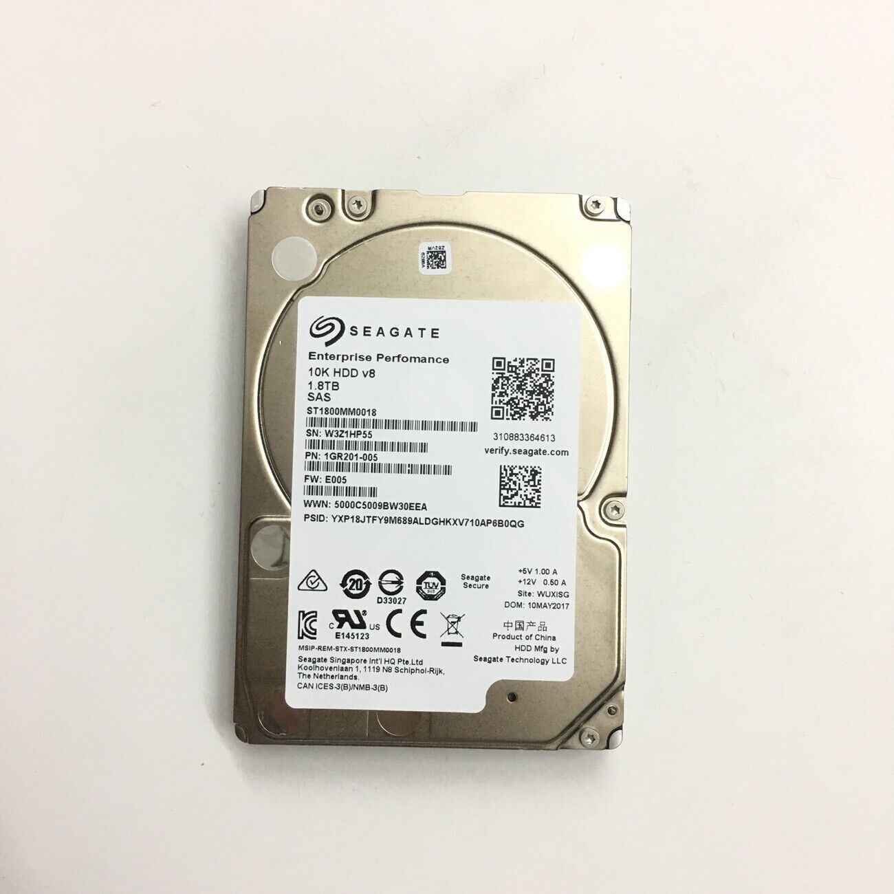 NEW ST1800MM0018 SEAGATE Enterprise 10K V8 1.8TB 12Gb/S SAS 2.5'' HDD