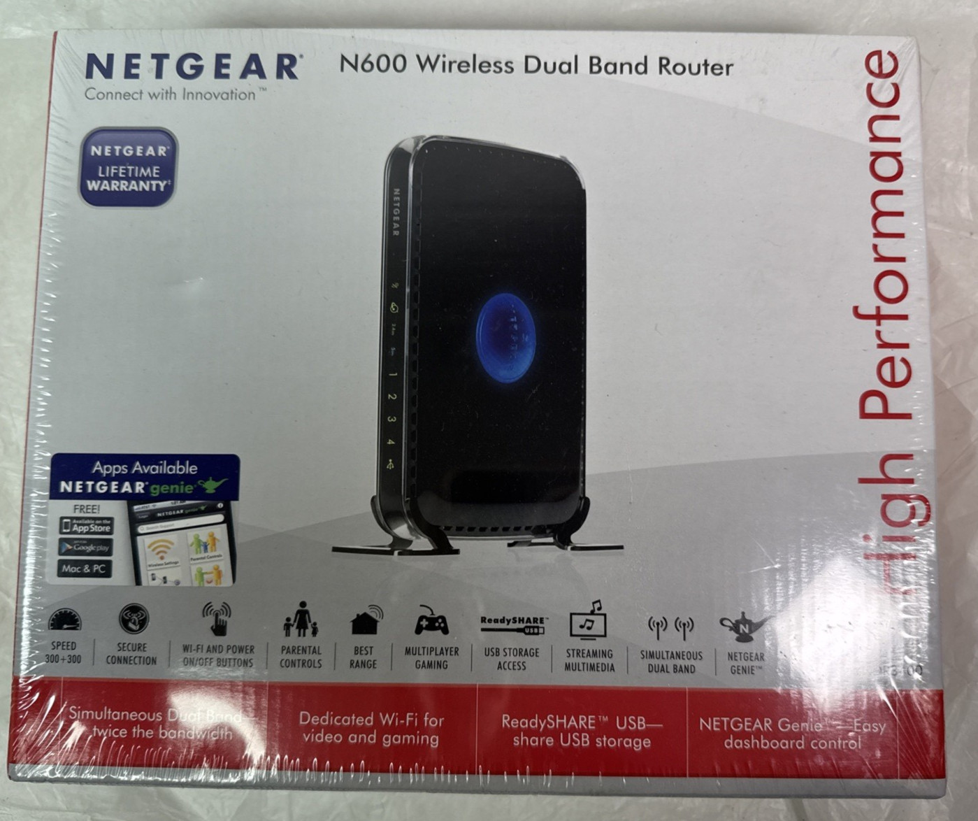 Netgear N600 Wireless Dual Band Router WNDR3400 New Sealed
