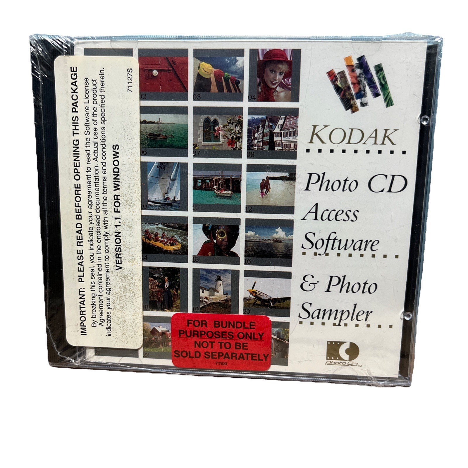 Kodak PhotoEdge Photo CD Software Version 1.1 Vintage 1991 RARE