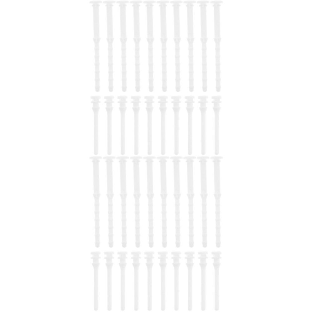 40Pcs White Silicone Rubber Pc Fan Screws Anti Vibration Noise Reduction