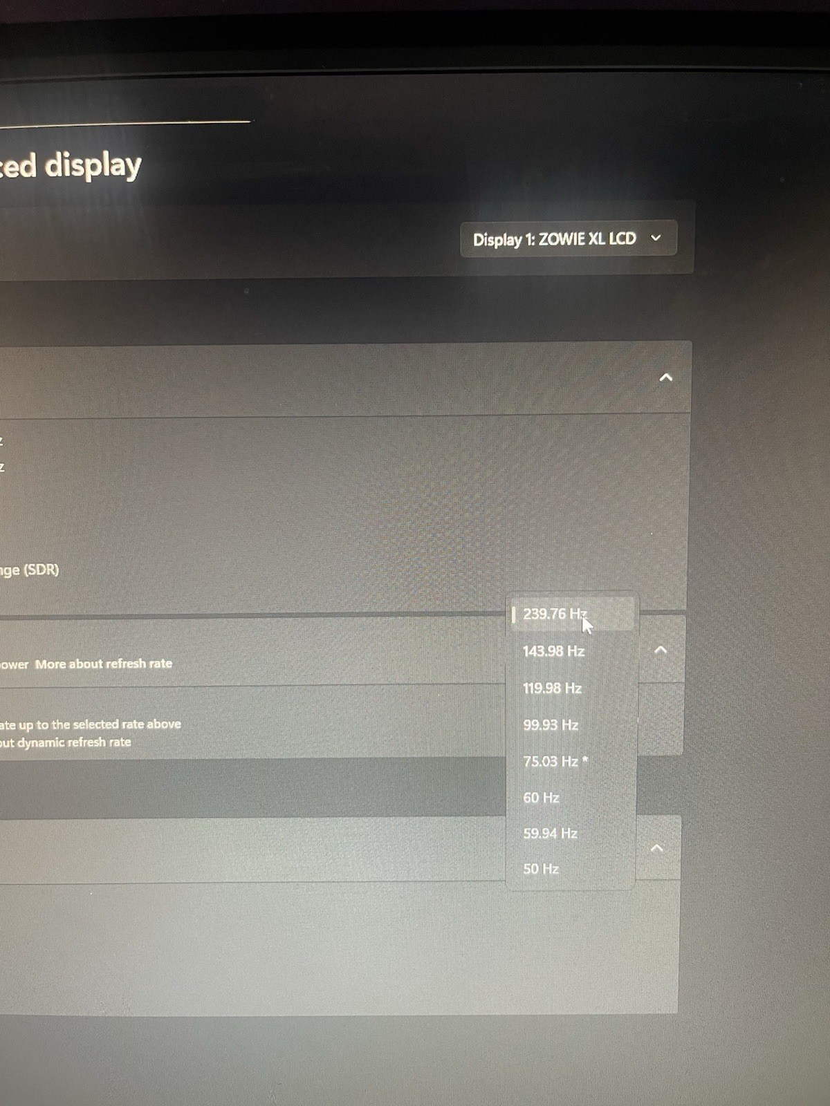 BenQ ZOWIE XL2546-B 24.5” 240Hz Gaming Monitor – No Stand – (ONLY MONITOR)