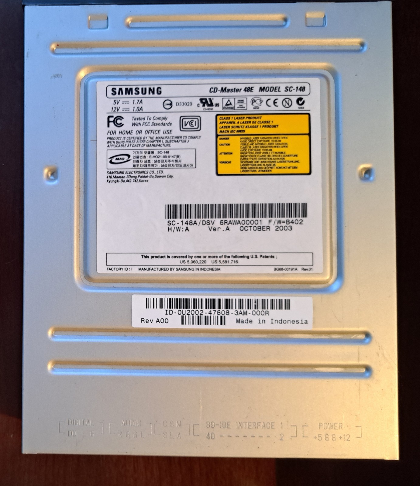 Samsung CD-Master 48E Model SC-148 DVD/CD - R-RW