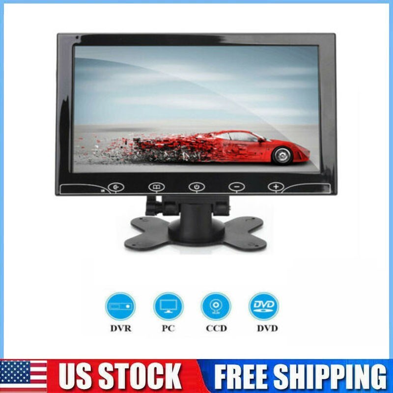 Portable Monitor 10 inch LCD Display Screen with AV VGA HDMI Input for DSLR PC
