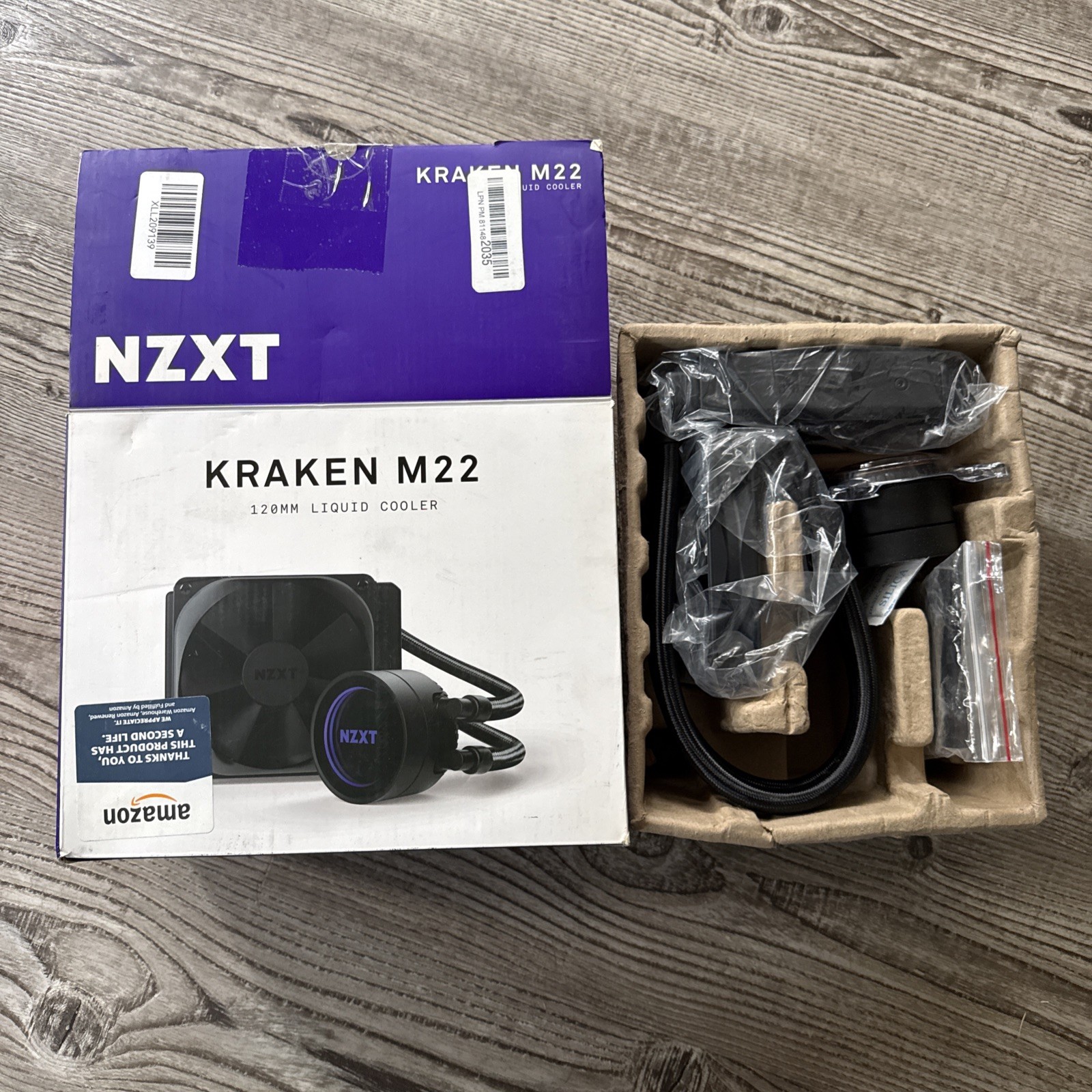 NZXT Kraken M22 120mm AIO Liquid CPU Cooler Black Multicolor RGB Fan