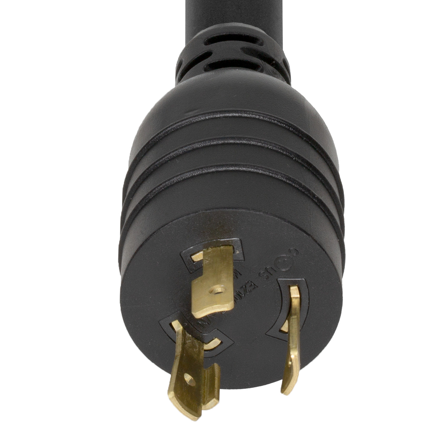 NEMA L6-20P to 6-15/20R T-SLOT 20A 250V 12/3 SJT Power Cord - Black - 1ft