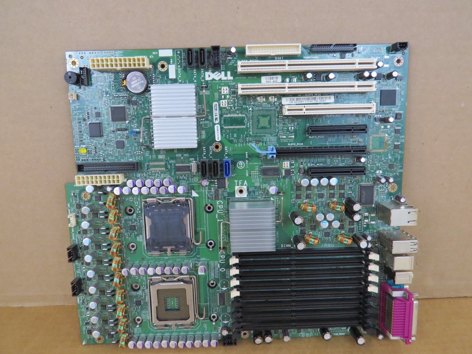 Dell 0GU083 Server Motherboard Dual LGA771 Socket Pci-x PCIe Precision 490
