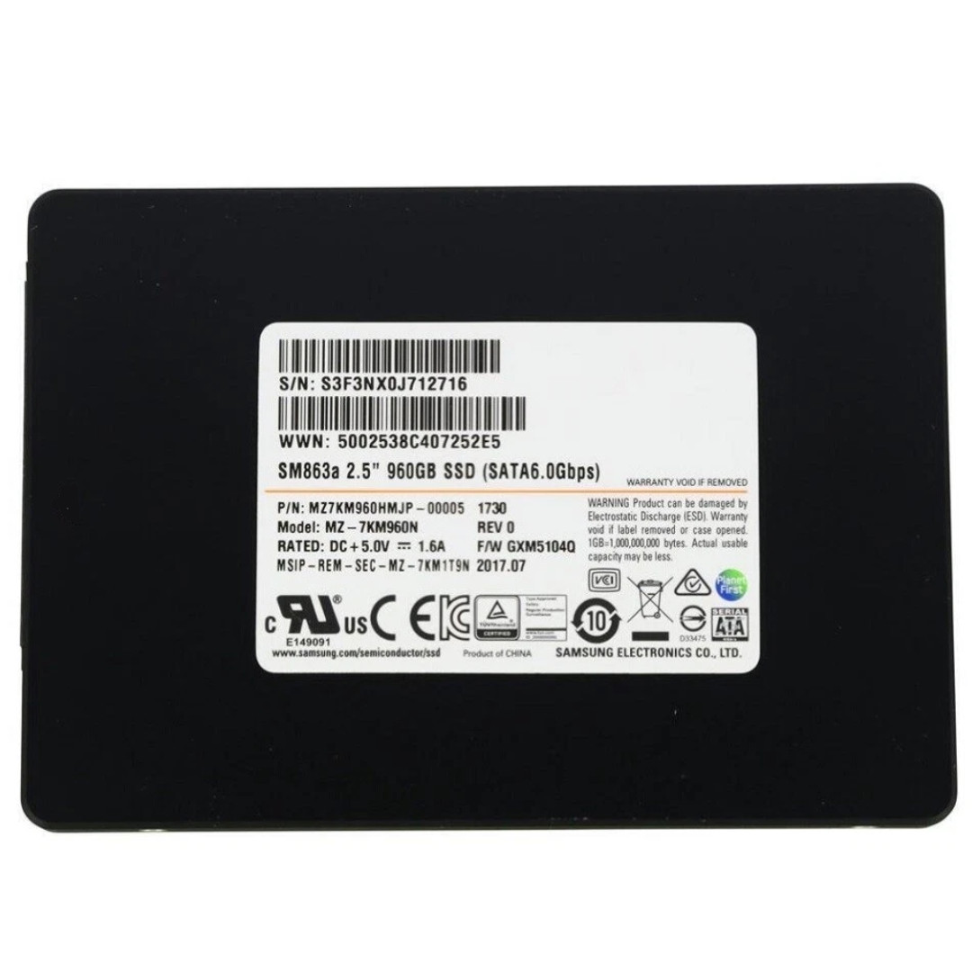 Samsung SM863a 960GB SATA 2.5" Enterprise SSD MZ-7KM960N MZ7KM960HMJP-00005