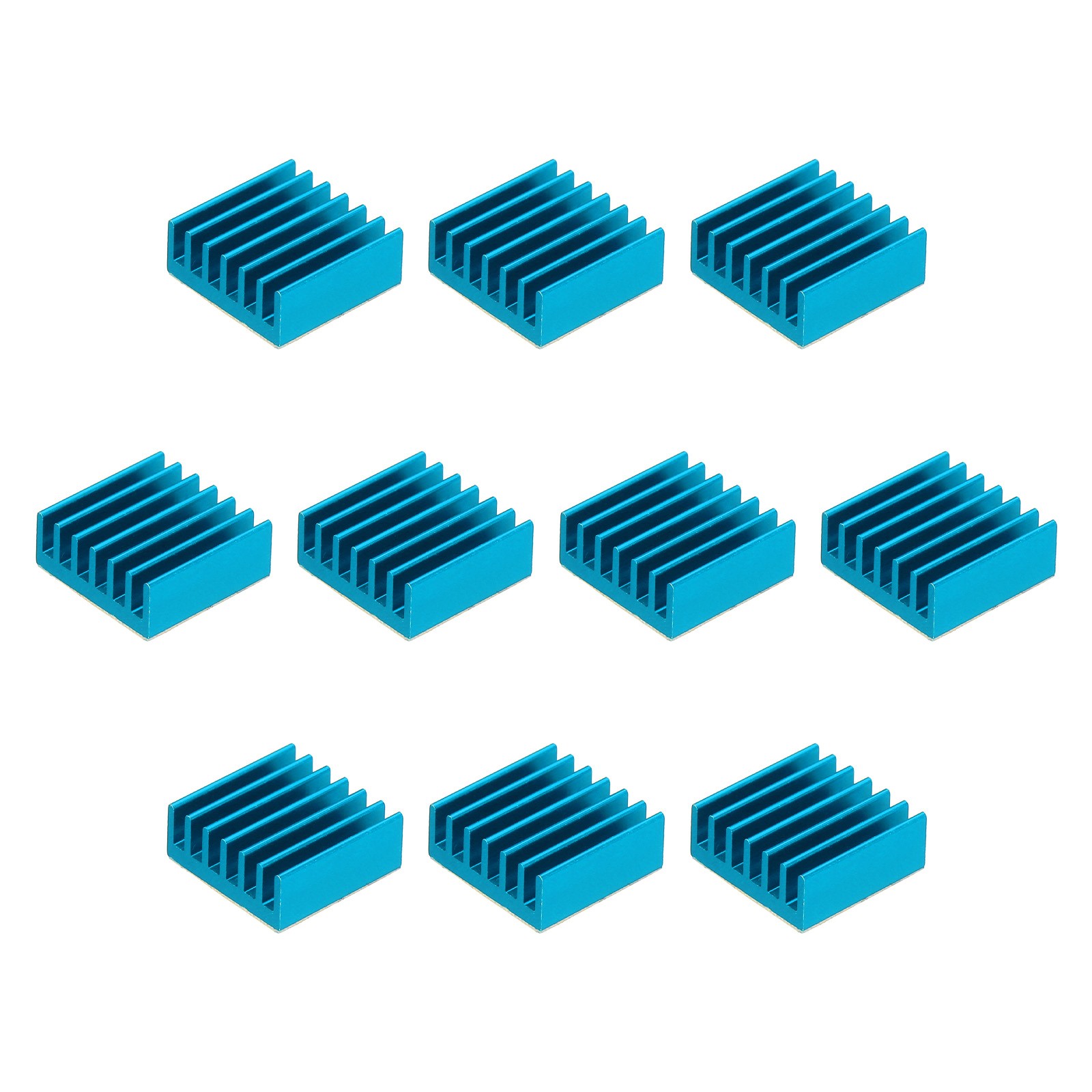 10Pcs 14x14x6mm Heatsink Aluminum Radiator Heat Sink Cooling Sky Blue