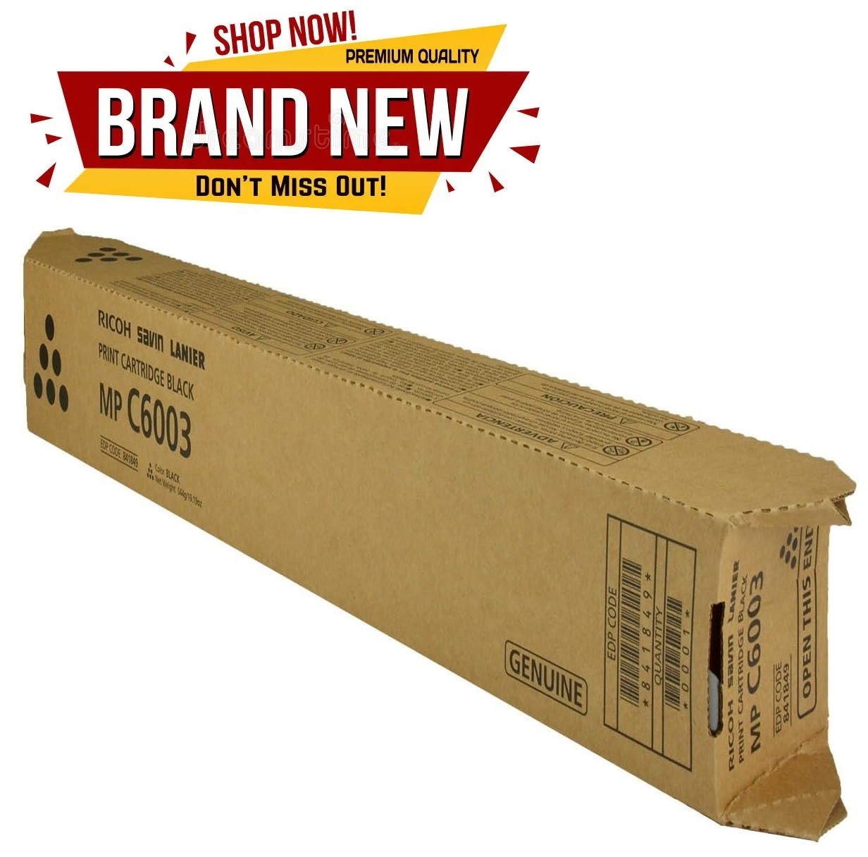 Genuine OEM Ricoh Savin Lanier 841849 Black Toner Cartridge 33,000 Yield