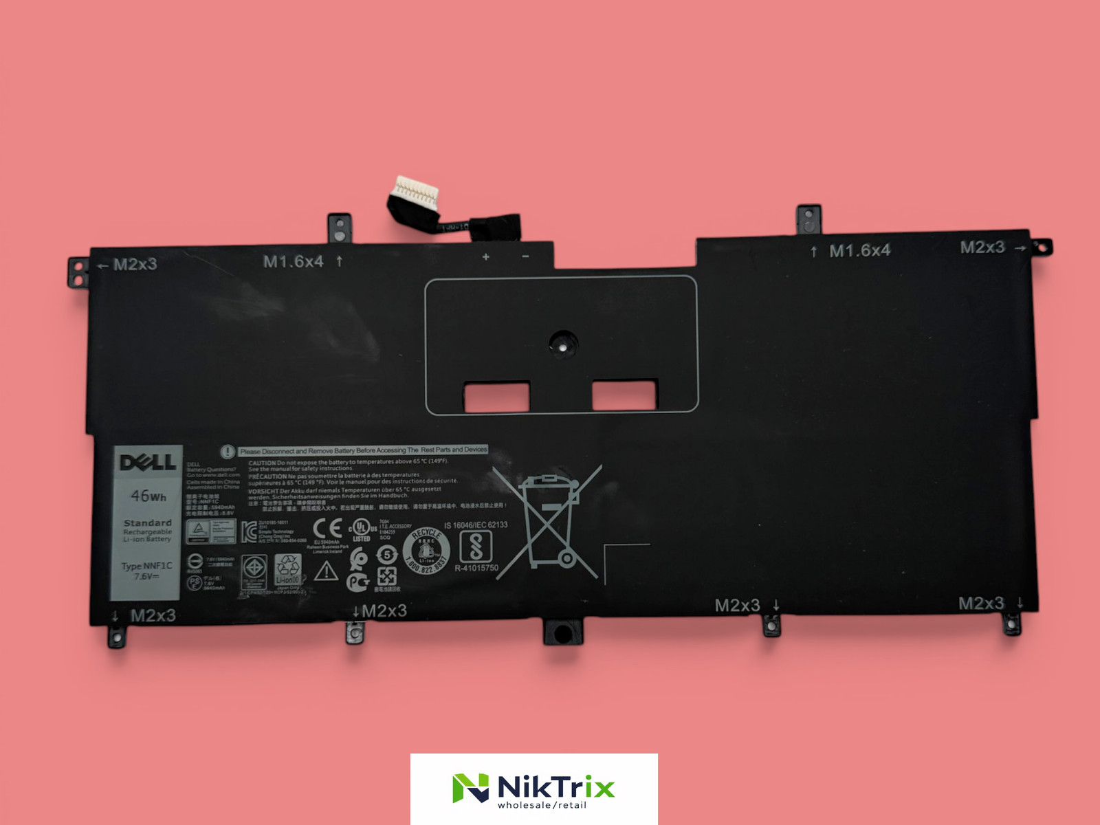 NNF1C NP0V3 Dell XPS 13 9365 2-in-1 4 Cells 46Wh Laptop Battery 7.6V HMPFH