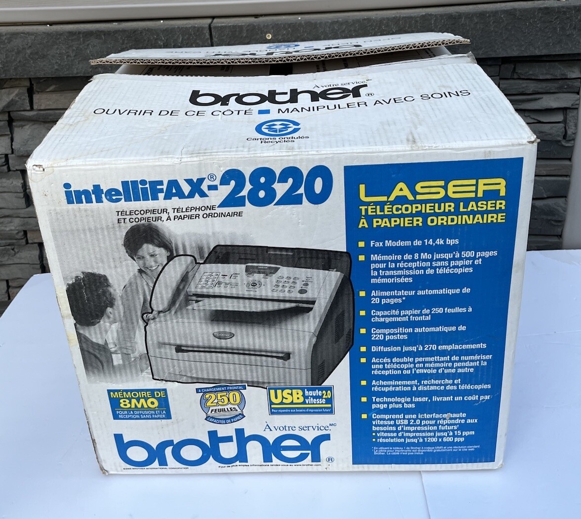 Brother IntelliFax 2820 All-In-One Home Office Laser Copier Fax Printer 2005 NEW