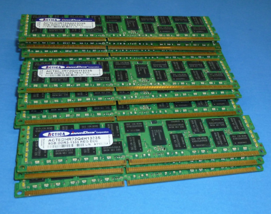 (LOT OF 15) Actica 8GB PC-10600 2Rx4 DDR3 SDRAM ECC Memory ACT8GHR72Q4H1333S