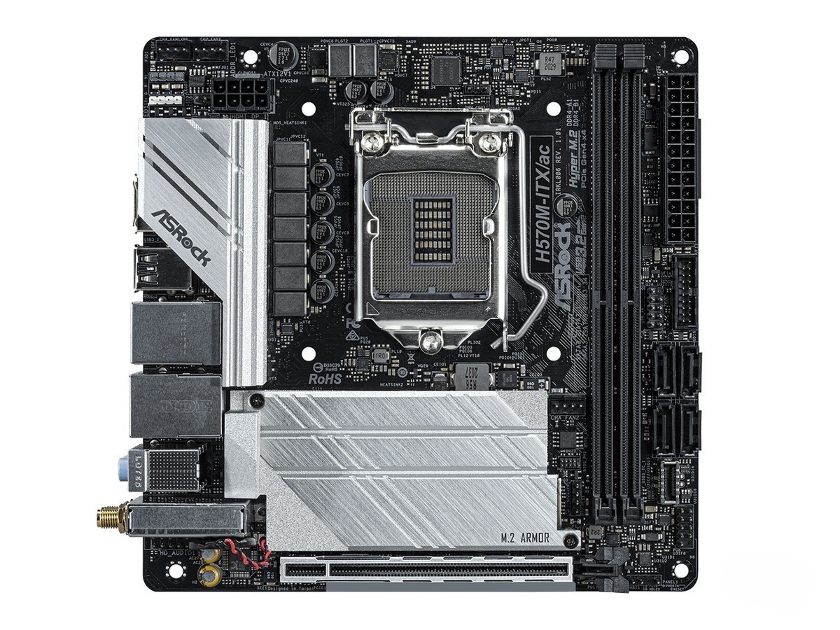 For ASRock H570M-ITX/ac motherboard LGA1200 DDR4 64GB HDMI+DP Mini-ITX Tested OK