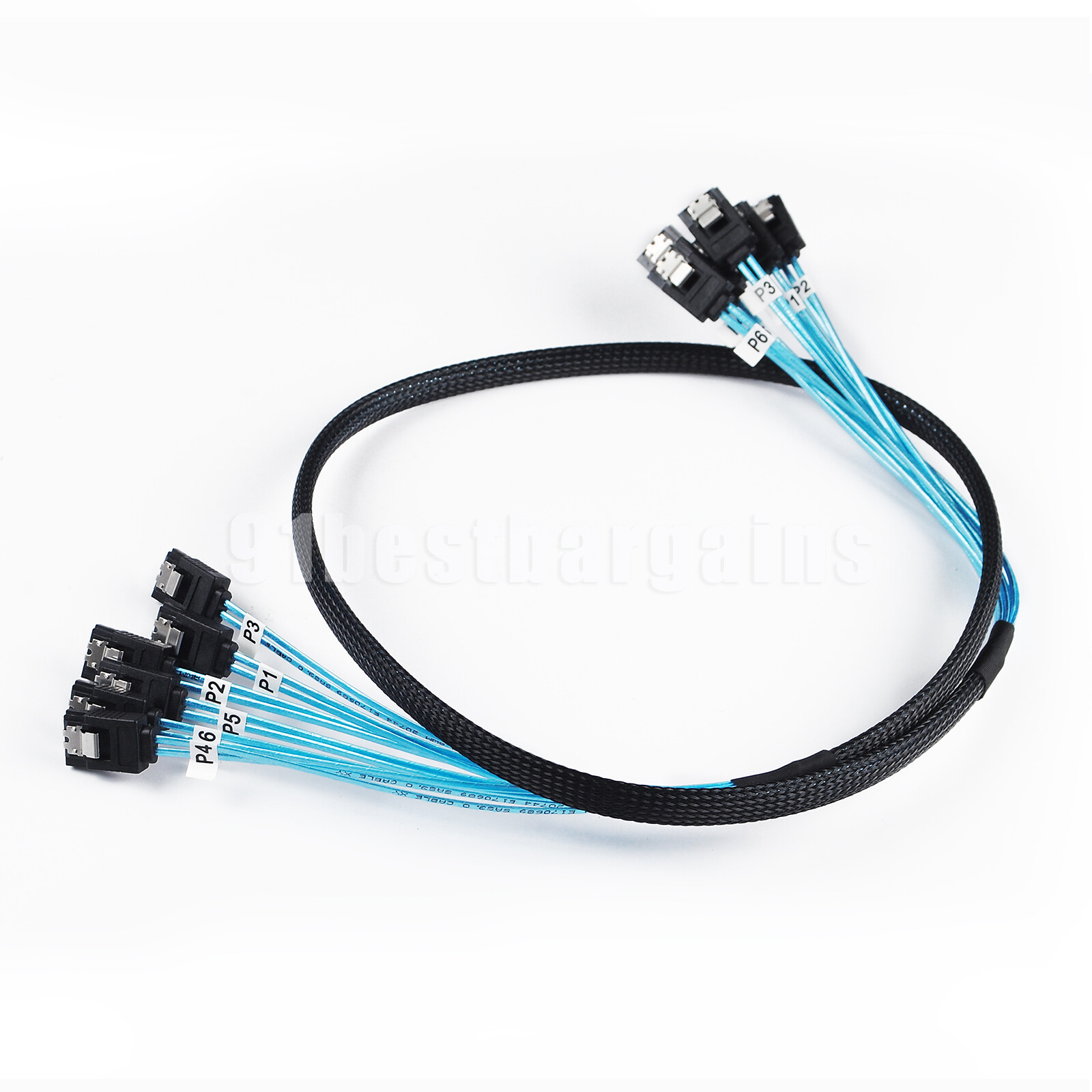 SATA III Cable 1.6FT, 6Pcs/Set 6Gbps Sata HDD sdd Data Cable SAS Cable 0.5/1M