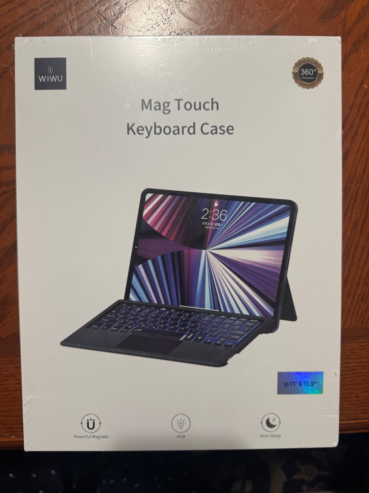 WiWu Mag Touch iPad Pro Keyboard Case for 10.9/11in Bluetooth Magnetic Gray New