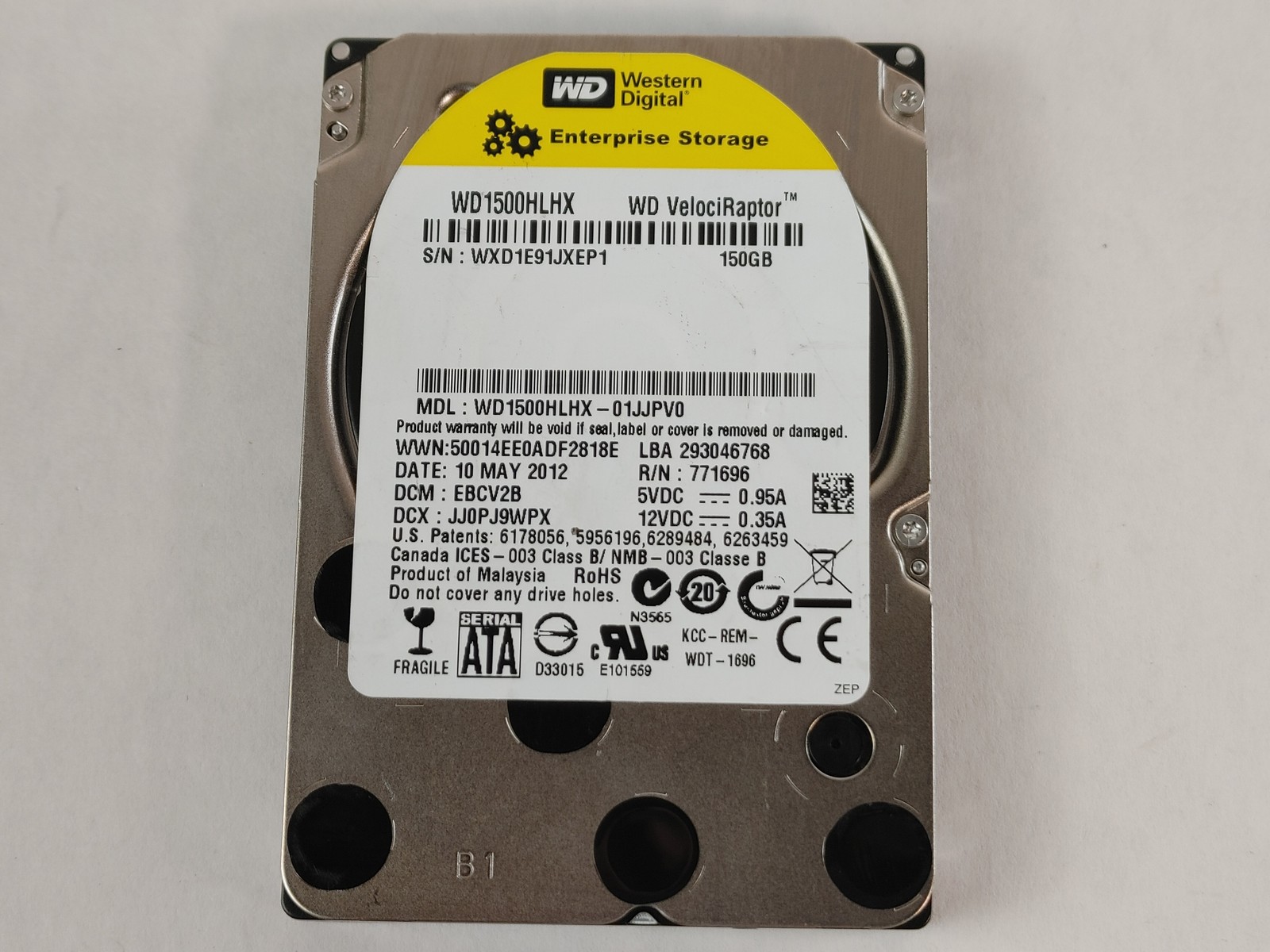 Western Digital  VelociRaptor WD1500HLHX 150 GB SATA III 2.5 in Enterprise Drive
