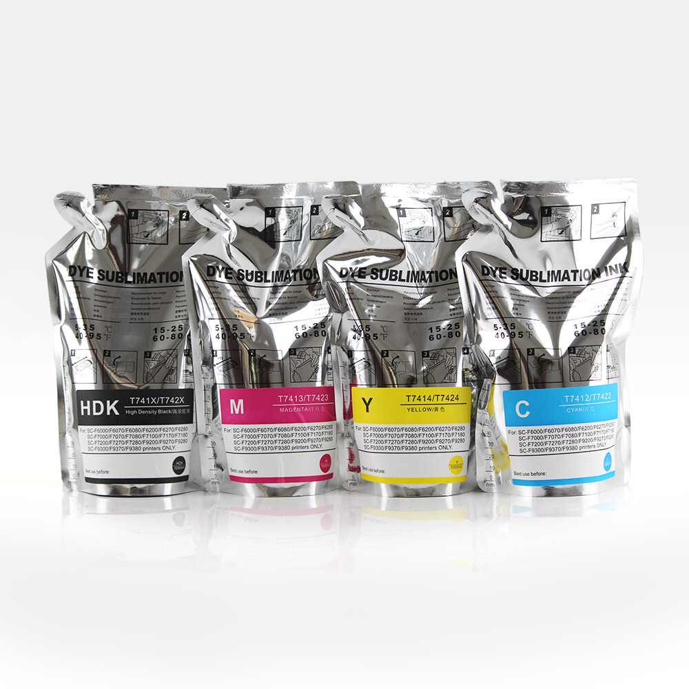 4pc 1100ml sublimation ink bag with one time use chip for EPSON F6370/9470/9470H