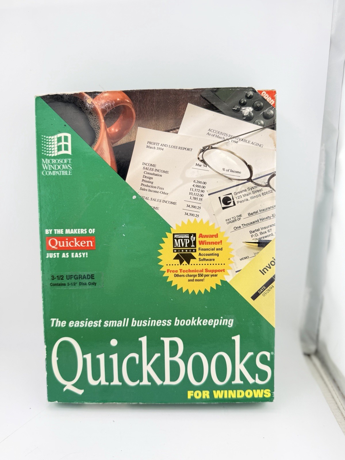 Vintage QuickBooks Version 2.0 Windows 3.5” Disks Complete Set Manuals
