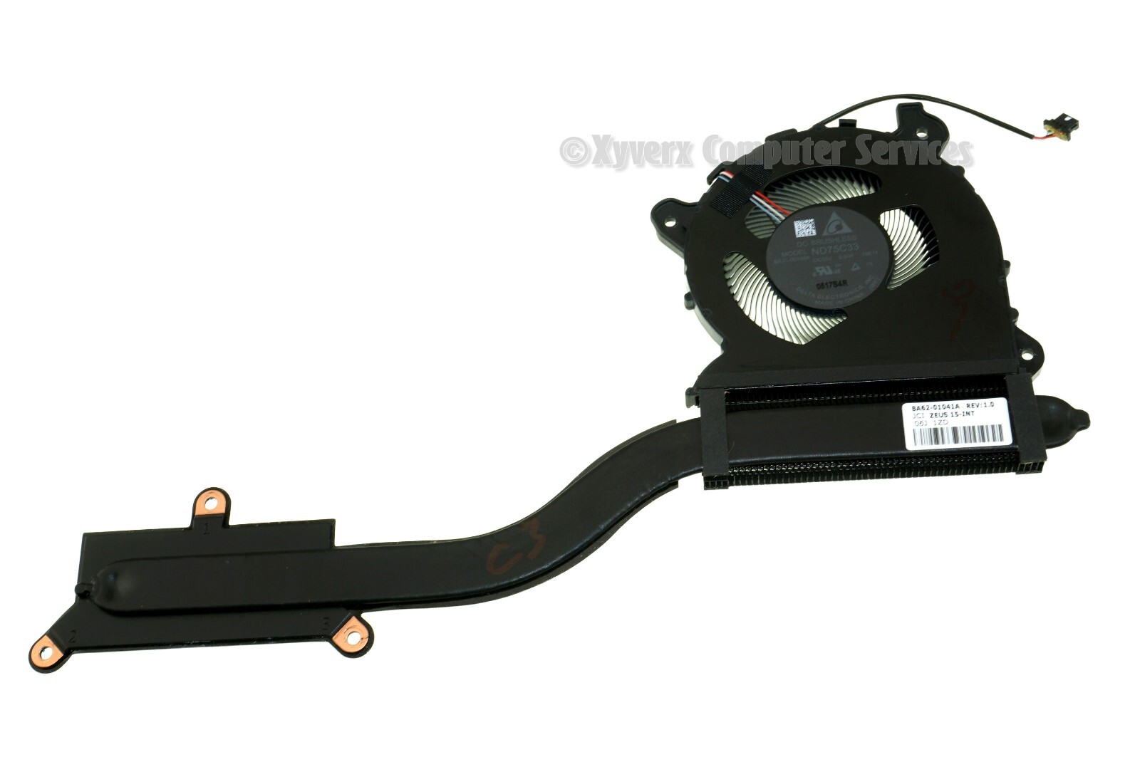 BA62-01041A BA31-00198A GENUINE SAMSUNG FAN AND HEATSINK  NP950QCG-K01US (EG28)